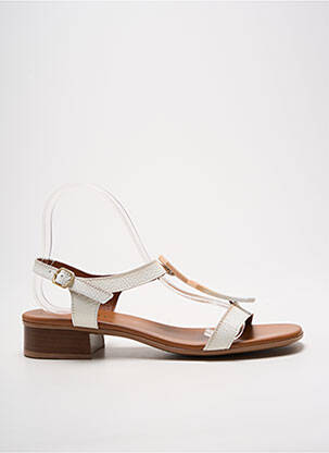 Sandales/nu pieds matière lisse talon plat jusqu'à 3cm blanc HISPANITAS femme