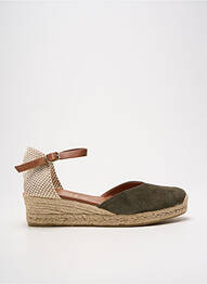 Espadrilles nubuck talon de 4 à 6cm vert LA MAISON DE L'ESPADRILLE femme