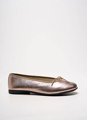 Ballerines matière lisse talon plat jusqu'à 3cm or HIRICA femme