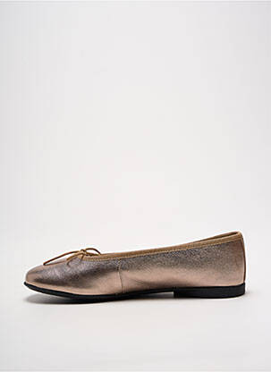 Ballerines matière lisse talon plat jusqu'à 3cm or HIRICA femme