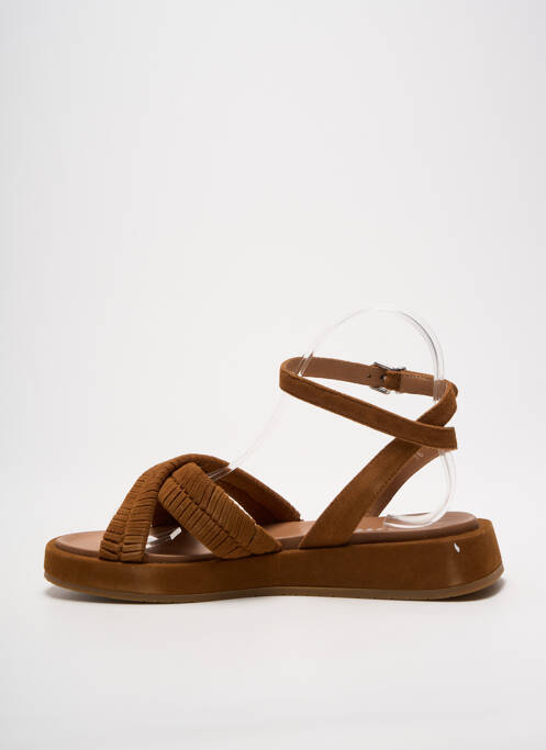 Sandales/nu pieds fermeture boucle(s) talon plat jusqu'à 3cm marron ADIGE femme