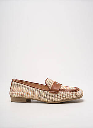Mocassins tissage satiné talon plat jusqu'à 3cm marron HISPANITAS femme