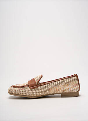 Mocassins tissage satiné talon plat jusqu'à 3cm marron HISPANITAS femme