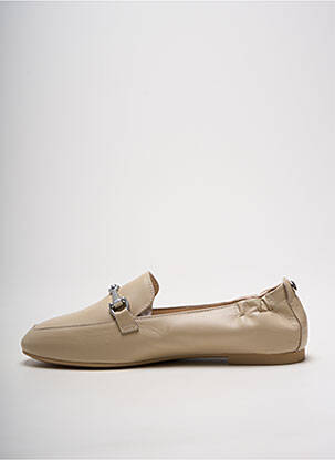 Mocassins chiquet talon plat jusqu'à 3cm beige NERO GIARDINI femme