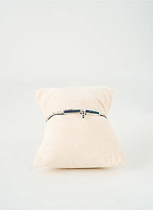 Bracelet fermeture fermoir mousqueton bleu BY GARANCE femme