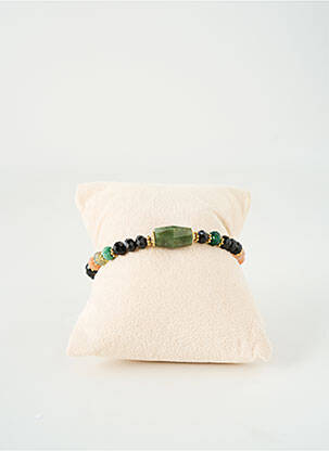 Bracelet fermeture fermoir mousqueton vert BY GARANCE femme