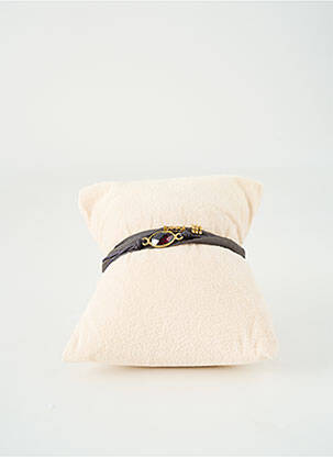 Bracelet fermeture fermoir mousqueton gris BY GARANCE femme