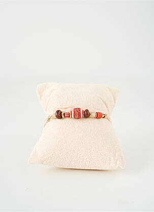 Bracelet fermeture fermoir mousqueton rouge BY GARANCE femme