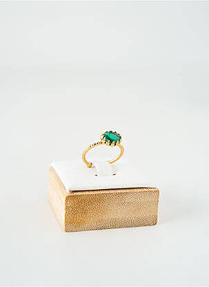 Bague matériaux métal vert BY GARANCE femme