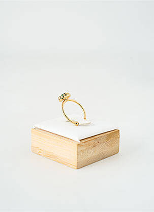 Bague matériaux métal vert BY GARANCE femme