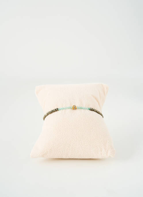 Bracelet fermeture fermoir mousqueton vert BY GARANCE femme