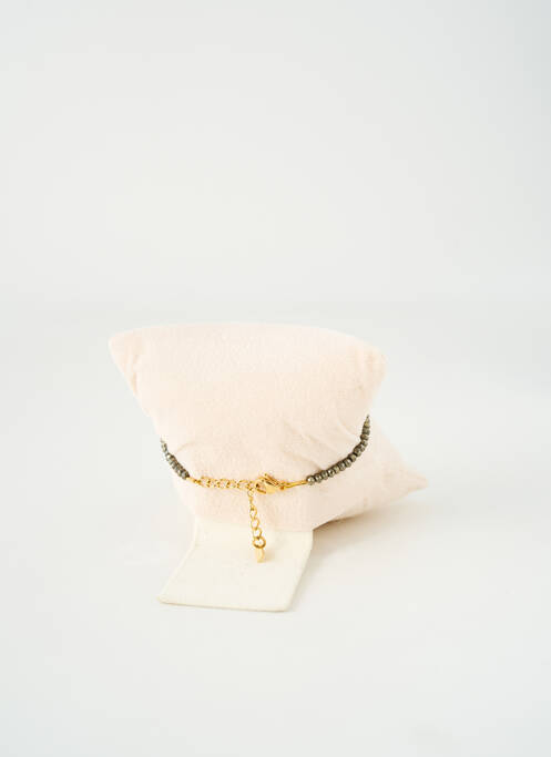Bracelet fermeture fermoir mousqueton vert BY GARANCE femme