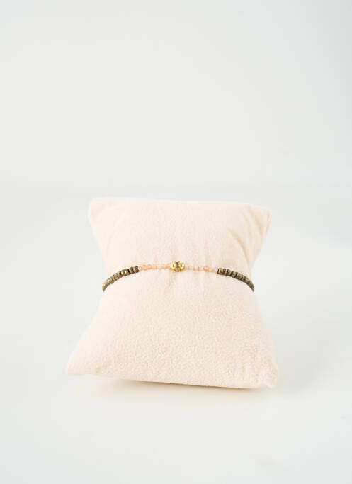 Bracelet fermeture fermoir mousqueton beige BY GARANCE femme