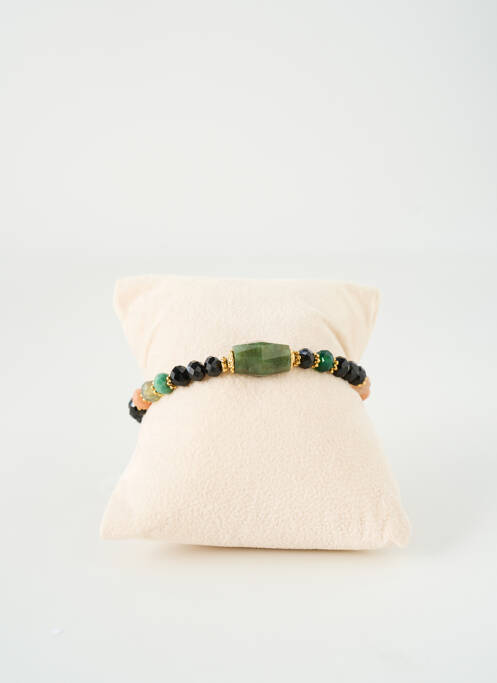 Bracelet fermeture fermoir mousqueton vert BY GARANCE femme