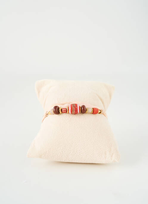 Bracelet fermeture fermoir mousqueton rouge BY GARANCE femme