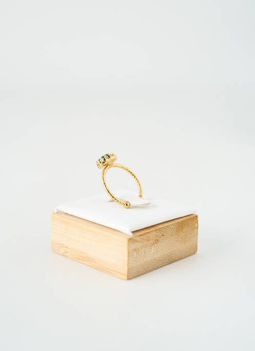 Bague matériaux métal vert BY GARANCE femme