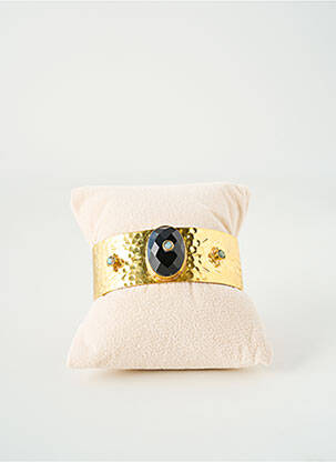 Bracelet manchette ornement pierre noir L'ATELIER DES DAMES femme