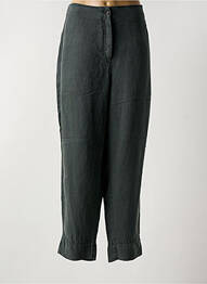 Pantalon droit tissage crêpe taille haute gris OSKA femme