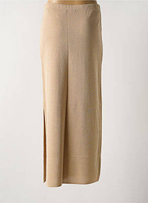 Jupe longue coupe droite beige SARAH PACINI femme