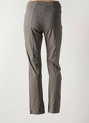 Pantalon slim taille élastique taille haute marron VETONO femme