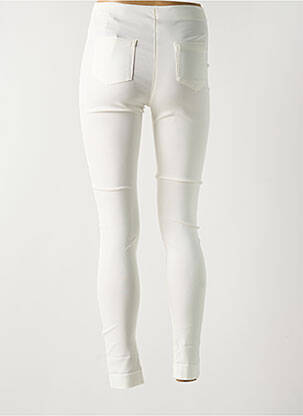Pantalon slim taille haute taille haute beige LAUREN VIDAL femme