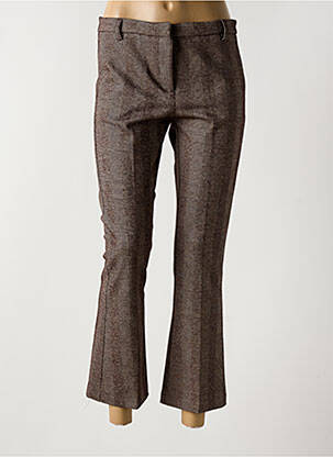 Pantalon 7/8 stretch taille normale marron LAUREN VIDAL femme