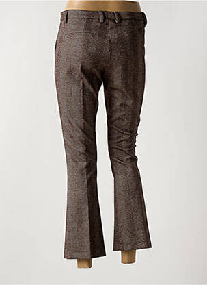 Pantalon 7/8 stretch taille normale marron LAUREN VIDAL femme