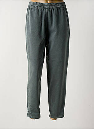 Pantalon droit taille élastique taille normale vert ISCHIKO femme
