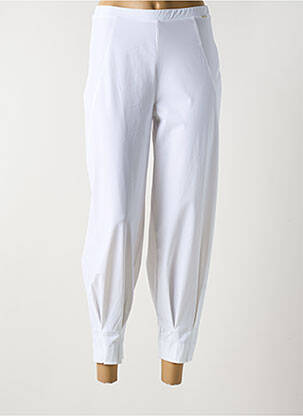 Pantalon 7/8 stretch taille normale blanc MALOKA femme