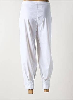 Pantalon 7/8 stretch taille normale blanc MALOKA femme