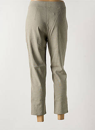 Pantalon 7/8 fermeture zippée sous rabat boutonné taille normale vert SARAH PACINI femme