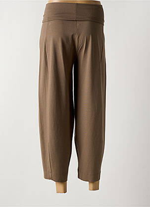 Pantalon 7/8 taille haute taille haute marron VETONO femme