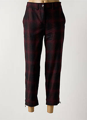 Pantalon 7/8 stretch taille normale rouge SARAH PACINI femme