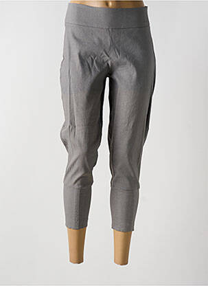 Pantalon 7/8 taille à pinces taille normale gris SARAH PACINI femme