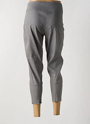Pantalon 7/8 taille à pinces taille normale gris SARAH PACINI femme