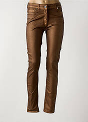 Pantalon slim marron LAUREN VIDAL pour femme seconde vue