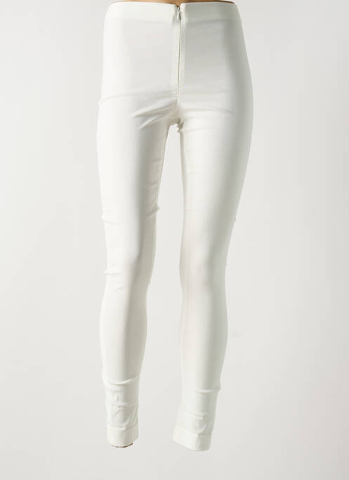 Pantalon slim beige LAUREN VIDAL pour femme