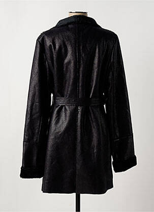 Manteau long coupe cintrée sans capuche noir LA FEE MARABOUTEE femme