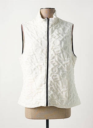 Gilet sans manche coupe cintrée blanc MALOKA femme