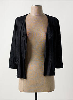 Gilet manches longues manches 3/4 noir MALOKA femme