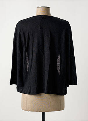 Gilet manches longues manches 3/4 noir MALOKA femme