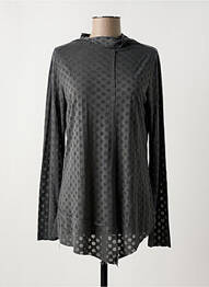 Top tissage jersey manches longues gris LUUKAA femme