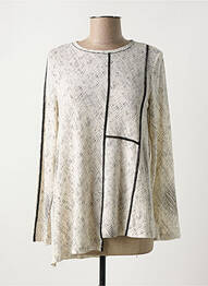 Pull tunique stretch manches longues beige OZAI N KU femme