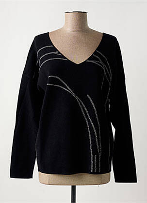 Pull coupe cintrée manches longues noir SARAH PACINI femme