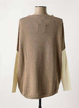 Pull col v manches longues beige LAUREN VIDAL femme