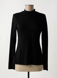 Pull coupe cintrée manches longues noir LUUKAA femme