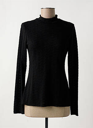 Pull coupe cintrée manches longues noir LUUKAA femme