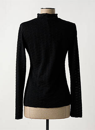 Pull coupe cintrée manches longues noir LUUKAA femme