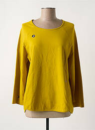 Sweat-shirt stretch manches longues vert MALOKA femme