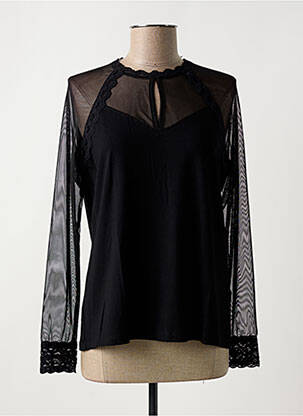 Top stretch manches longues noir MALOKA femme